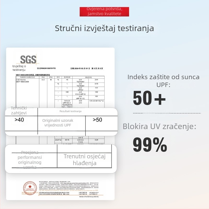 Vanjska jakna s kapuljačom UPF50+, hladan Ice-Feel doživljaj, lagana Spandex tkanina, kratka silueta