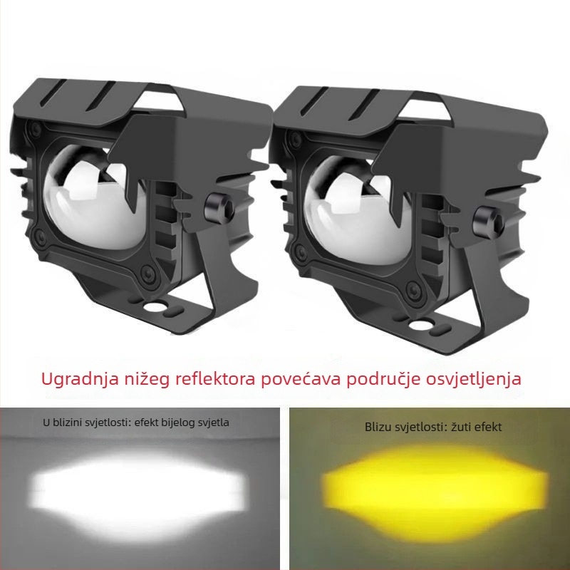 LED laserski reflektor za motocikl, antifog funkcija, vanjska montaža