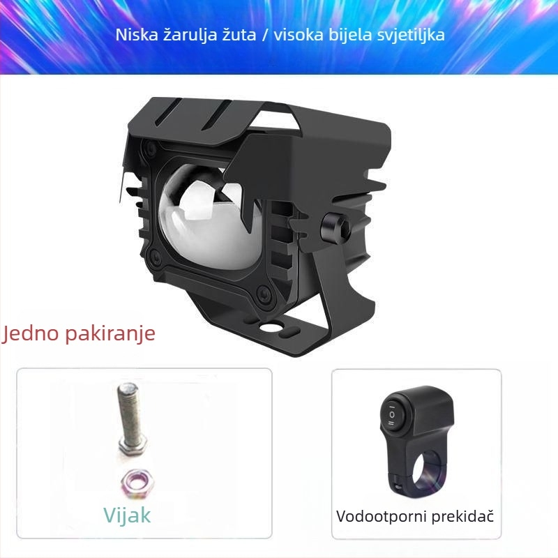 LED laserski reflektor za motocikl, antifog funkcija, vanjska montaža