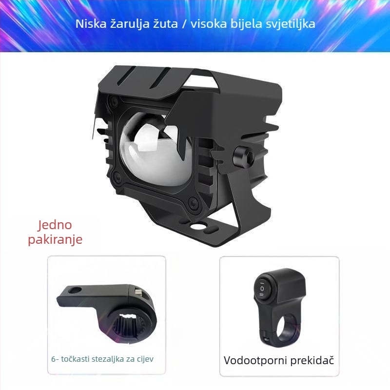 LED laserski reflektor za motocikl, antifog funkcija, vanjska montaža