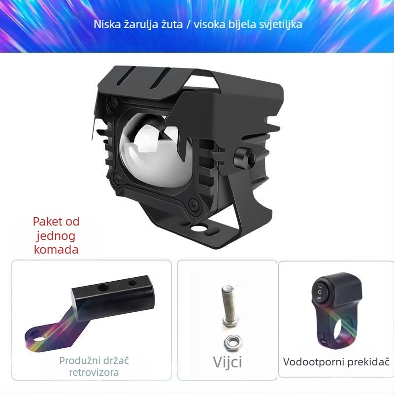 LED laserski reflektor za motocikl, antifog funkcija, vanjska montaža