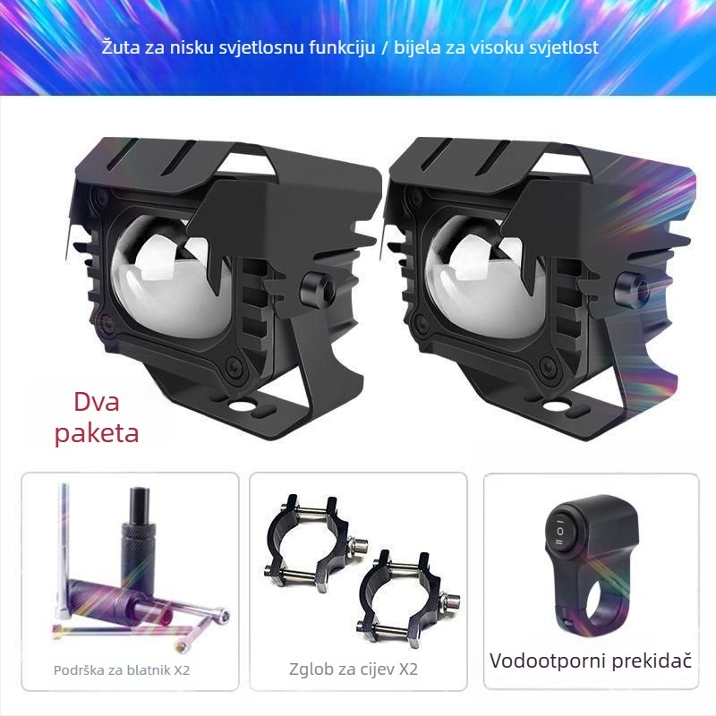 LED laserski reflektor za motocikl, antifog funkcija, vanjska montaža