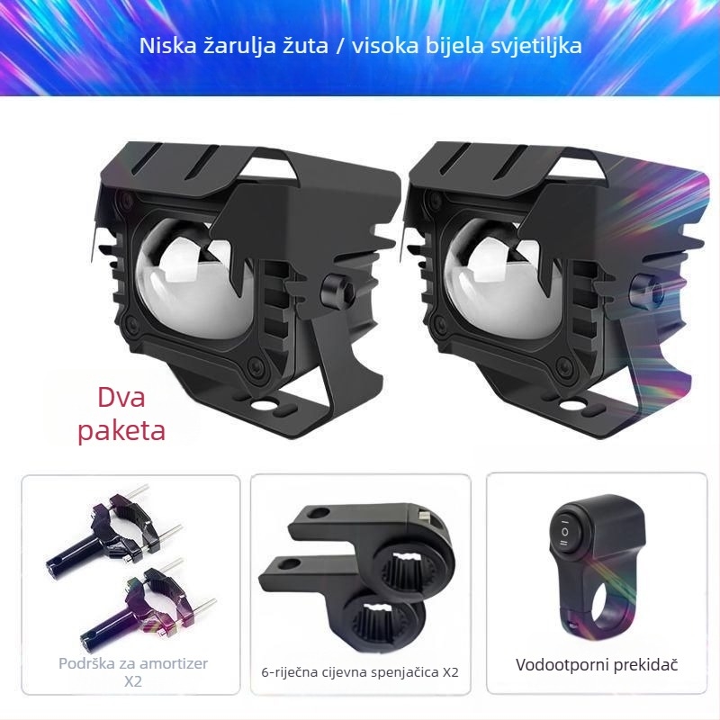 LED laserski reflektor za motocikl, antifog funkcija, vanjska montaža