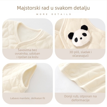 Dječja vest, 95% pamuk, jednostavan stil, za uzrast 1–3 godine, proljeće 2025.
