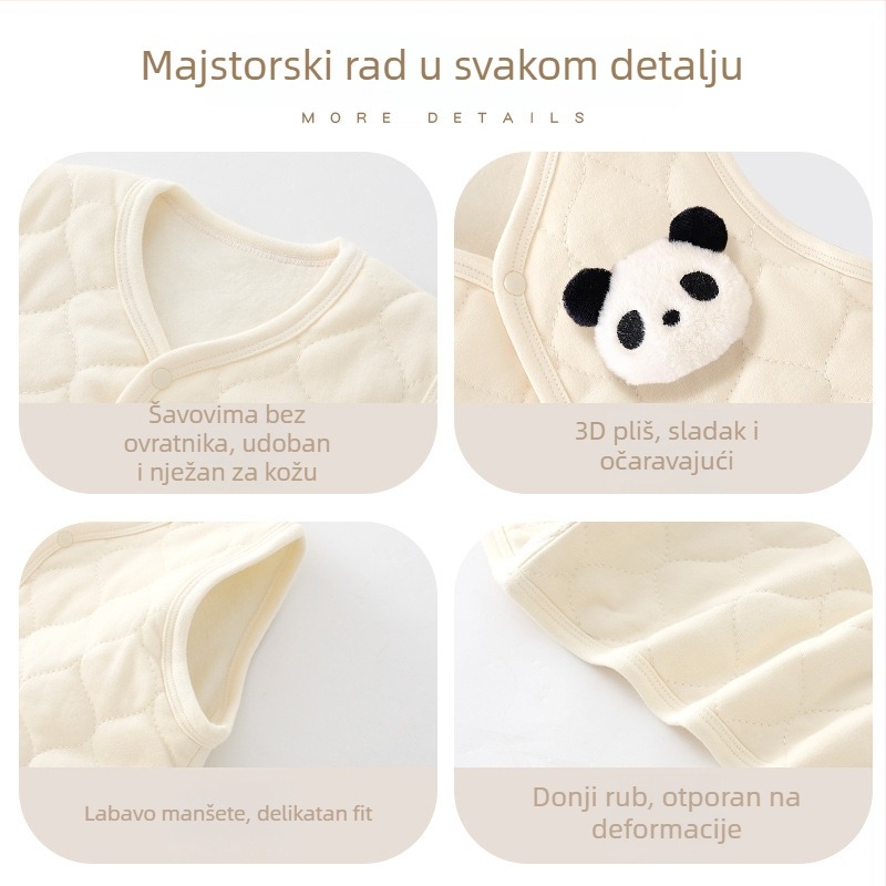 Dječja vest, 95% pamuk, jednostavan stil, za uzrast 1–3 godine, proljeće 2025.