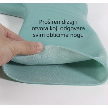 Ženske kišne čizme od PVC-a srednje dužine, protuklizne, vodootporne, lagane, bez kopčanja