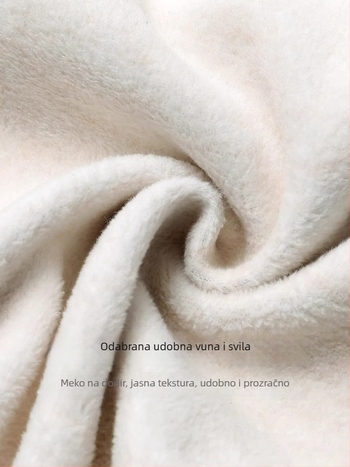 Ženski jedinstveni set suknje i hlača u jednom komadu, zima 2024, poliester, debeli fleec podstava, uski kroj, dugačke hlače