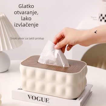 Plastična kutija za papirnate maramice, model MSS-101, vodootporna i višestruka upotreba, na radnom stolu, Cute Persimmon