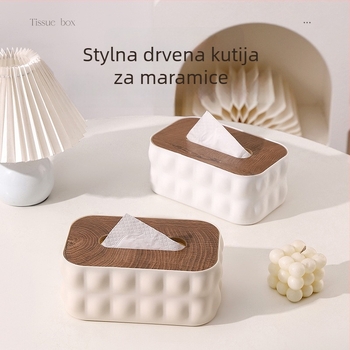 Plastična kutija za papirnate maramice, model MSS-101, vodootporna i višestruka upotreba, na radnom stolu, Cute Persimmon