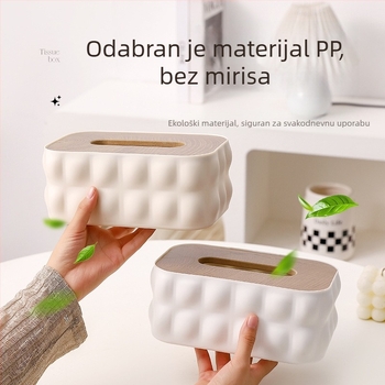 Plastična kutija za papirnate maramice, model MSS-101, vodootporna i višestruka upotreba, na radnom stolu, Cute Persimmon