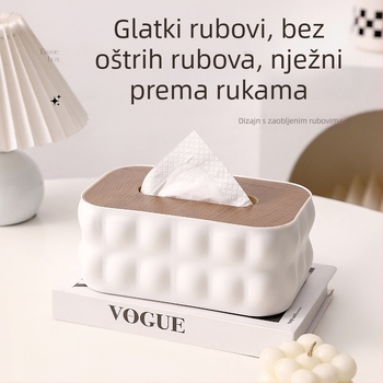 Plastična kutija za papirnate maramice, model MSS-101, vodootporna i višestruka upotreba, na radnom stolu, Cute Persimmon