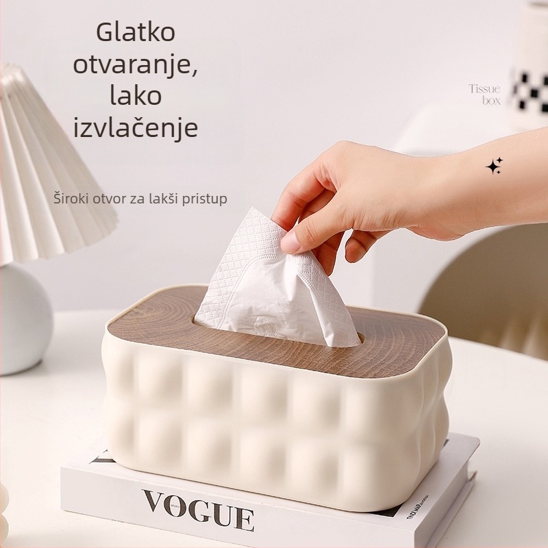 Plastična kutija za papirnate maramice, model MSS-101, vodootporna i višestruka upotreba, na radnom stolu, Cute Persimmon