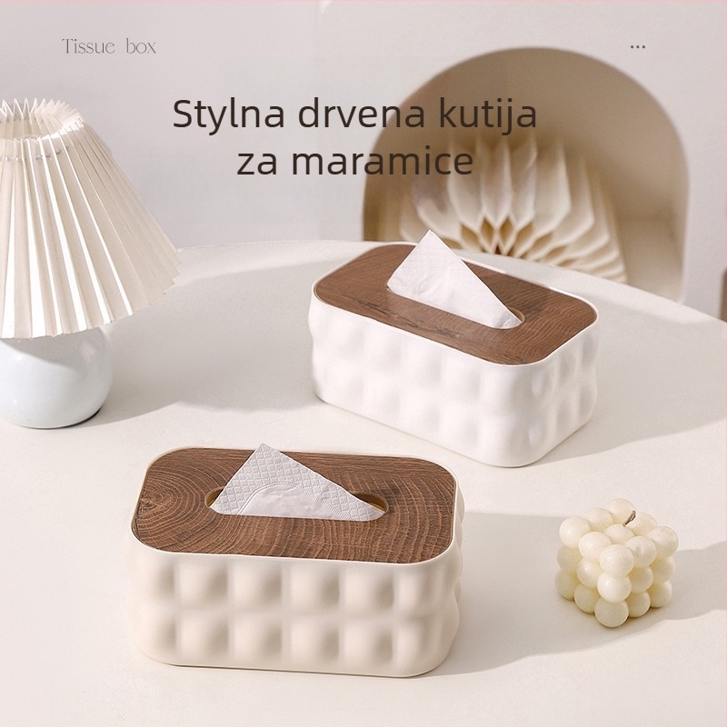 Plastična kutija za papirnate maramice, model MSS-101, vodootporna i višestruka upotreba, na radnom stolu, Cute Persimmon