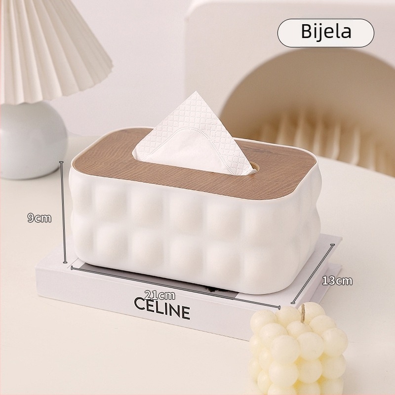 Plastična kutija za papirnate maramice, model MSS-101, vodootporna i višestruka upotreba, na radnom stolu, Cute Persimmon