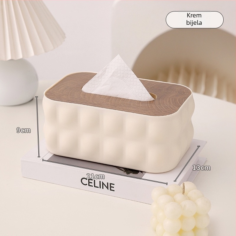 Plastična kutija za papirnate maramice, model MSS-101, vodootporna i višestruka upotreba, na radnom stolu, Cute Persimmon