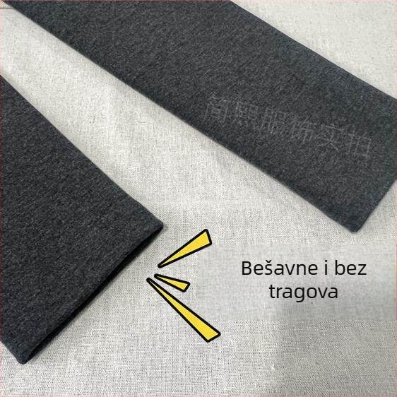 Pantalone s uzorkom oblaka, visokim strukom, bez šavova, podižući stražnjicu, debeli flek materijal, duljina 9/10, elastičan pojas