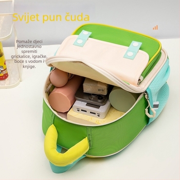 Dječji ultra lagani ruksak od poliestera, prozračan, vodootporan, s zakrivljenim naramenicama