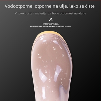 Ženske čizme za kišu srednje visine, protuklizne, vodootporne, PVC gornji dio, pogodne za četiri sezone