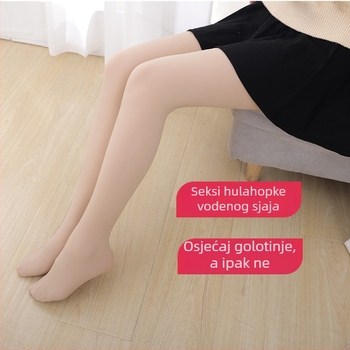 Naylon tajice za podizanje bokova, visoki struk, srednja debljina, prozirne, jednostrana gusset