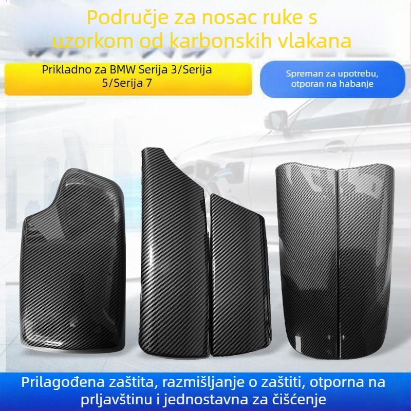 Kinracdine Plastični poklopac kutije naslona za BMW – kompatibilan s serijama 3, 5, 7 i modelima X1, X3, X5 – dekorativni poklopac središnje kutije za pohranu