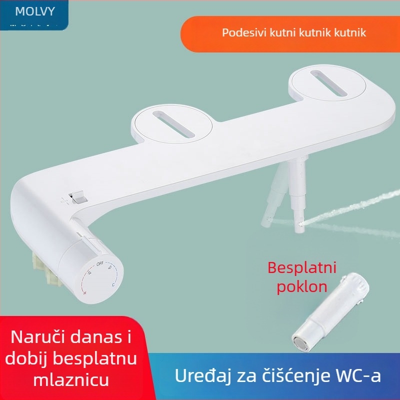Pametan poklopac za WC s bidetom — samočišćavajuća mlaznica, pranje stražnjice, žensko pranje, sifonsko ispiranje, podijeljeni oblik