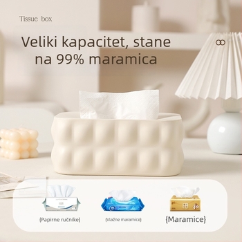 Plastična kutija za papirnate maramice – moderni minimalistički dizajn, na pločicu, višestruka upotreba, za dnevni boravak i kupaonicu