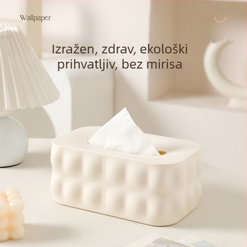 Plastična kutija za papirnate maramice – moderni minimalistički dizajn, na pločicu, višestruka upotreba, za dnevni boravak i kupaonicu
