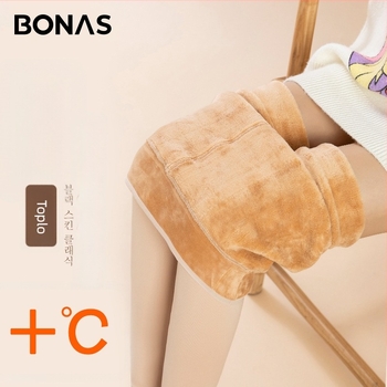 BONAS najlon tajice s flis podstavom za žene, 1800D denier, debele, podizanje bokova i oblikovanje, sve sezone