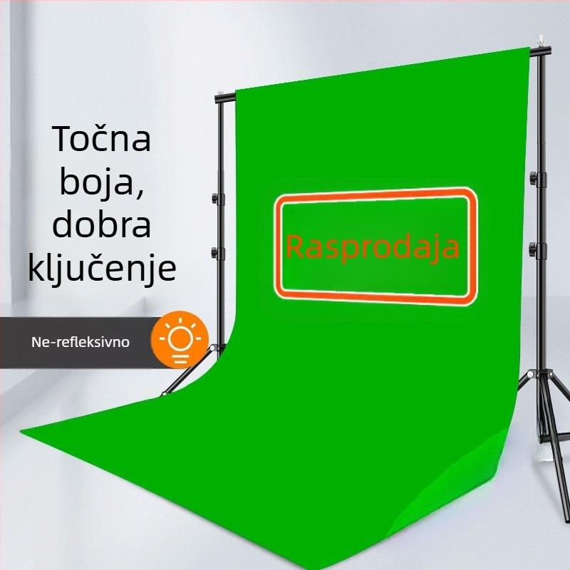 Chroma key pozadina od tkanine sa stativom, debeli materijal za prijenos uživo