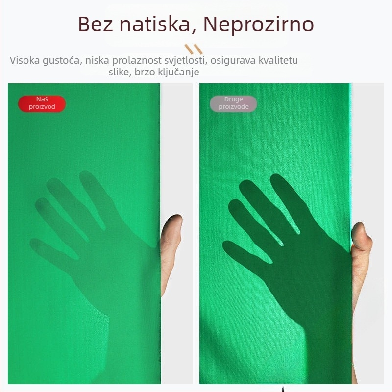 Chroma key pozadina od tkanine sa stativom, debeli materijal za prijenos uživo