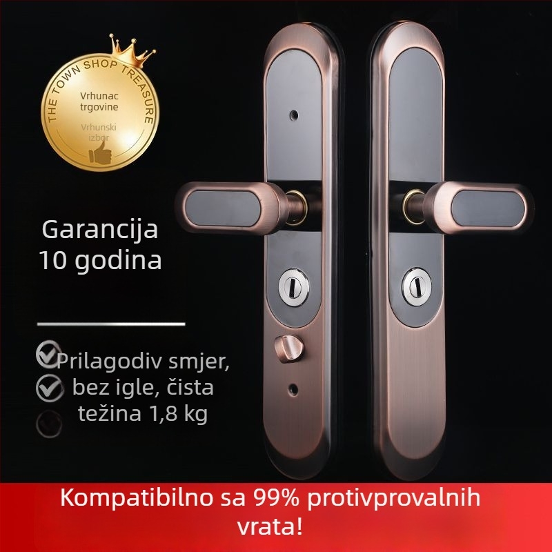 Kuka za vrata od nehrđajućeg čelika s kugličnim mehanizmom zaključavanja, univerzalna ploča