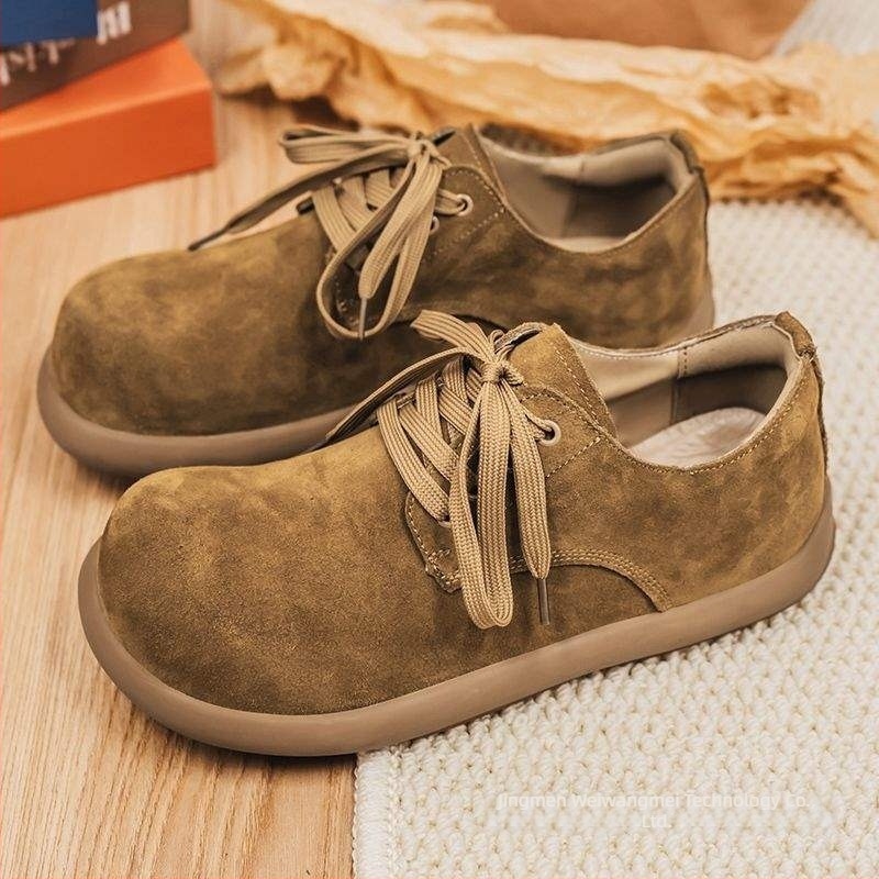 Muške Vintage suede tenisice s vezicama – gumena potplata; mrežasta unutarnja podstava; srednja visina; proljeće; lagane
