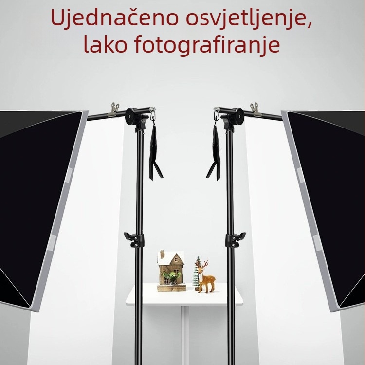 Studio pozadina od platna s mekim svjetlosnim panelom i nosačem, materijal: papir sumporne kiseline