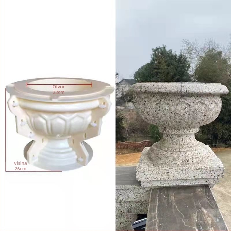 Cementni ukrasni kalup – europski stil rimskog stupa, golubica, mužjak i ženka lava, kugla za balkonski ograda