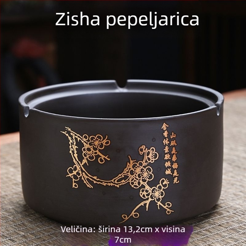 Keramička pepeljara s poklopcem, gravirano, standardni model, brend Kuncheng