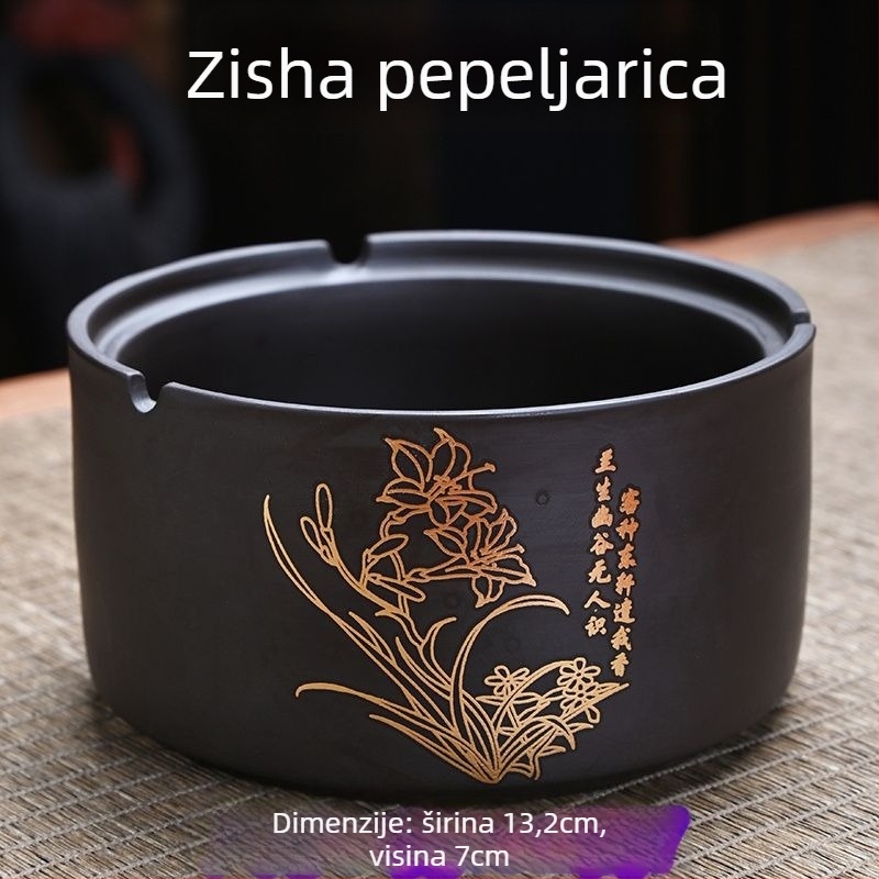 Keramička pepeljara s poklopcem, gravirano, standardni model, brend Kuncheng