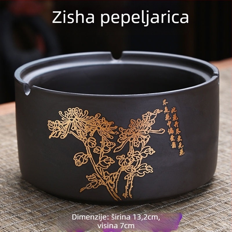 Keramička pepeljara s poklopcem, gravirano, standardni model, brend Kuncheng