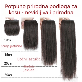 Perika od pravih ljudskih vlasi za žene, nevidljiva pahuljasta kosa, dodaje volumen na obje strane; može se obojati