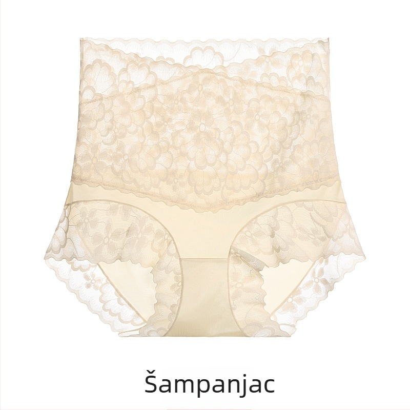 Čipkaste gaćice visokoga struka, prozračne, oblikuju trbuh, prepona od Mulberry svile