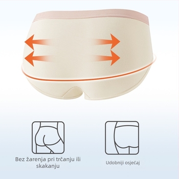 Ženske prozračne pamučne gaćice, srednji struk, pleteni materijal, 100% pamuk u području prepona, udio pamuka 90–95%
