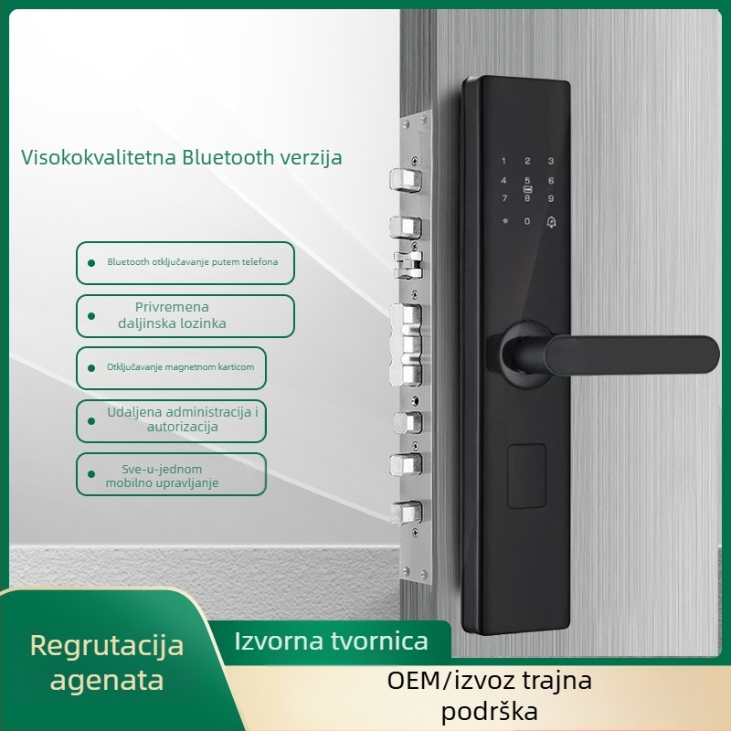 T1 pametni zaključavanje vrata s otiskom prsta za najam – pohranjivanje 100 otisaka, do 100000 pokušaja otključavanja, skeniranje 0,2 s, lažno prepoznavanje 0,1%