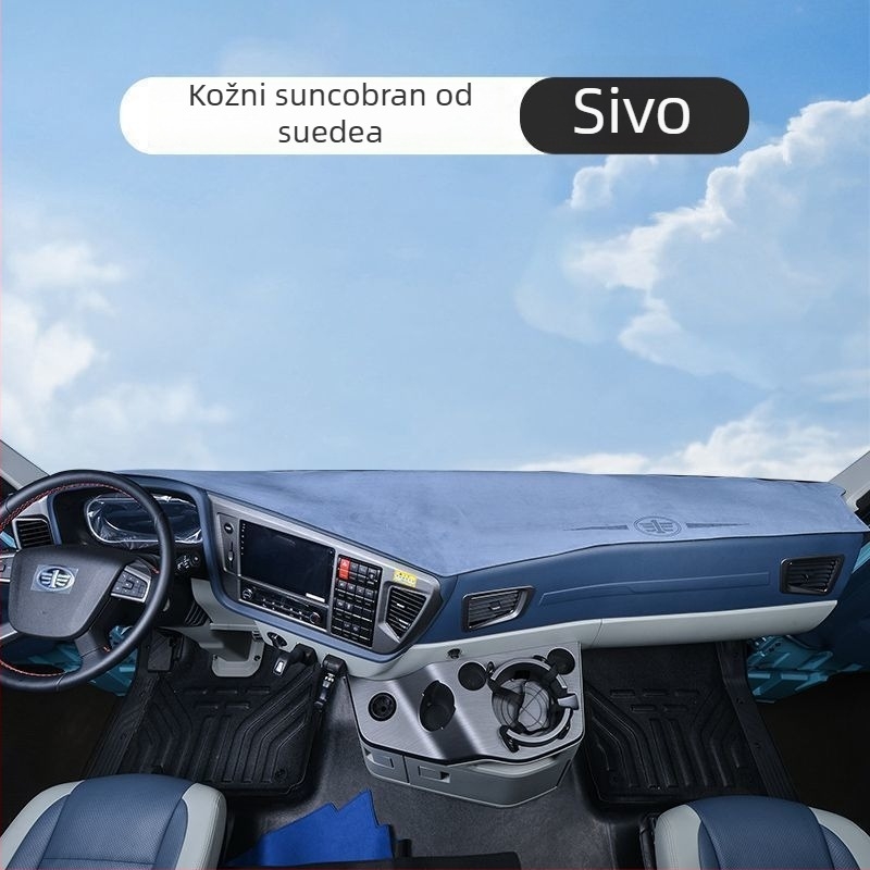 Matrica ploče instrument ploča za Auman GTL – suede dekorativna zaštita od sunca, jedinstvenog jednobojnog uzorka, logotip otisnut, šifra proizvoda 8H5576956063Z3