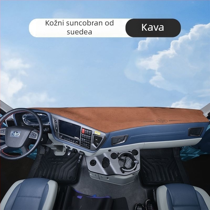 Matrica ploče instrument ploča za Auman GTL – suede dekorativna zaštita od sunca, jedinstvenog jednobojnog uzorka, logotip otisnut, šifra proizvoda 8H5576956063Z3