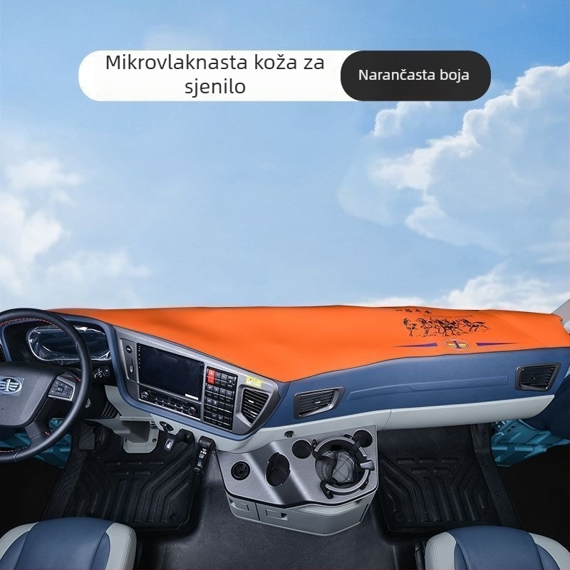 Matrica ploče instrument ploča za Auman GTL – suede dekorativna zaštita od sunca, jedinstvenog jednobojnog uzorka, logotip otisnut, šifra proizvoda 8H5576956063Z3