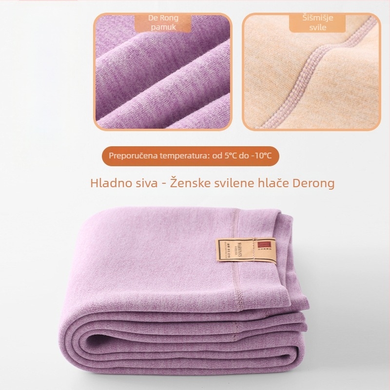 Dječje hlače od Mulberry svile za proljeće i jesen, tanke, visoki struk, elastična vunena baršunasta unutrašnjost, tople za dečke i djevojčice (specifikacije: glavni materijal - Mulberry svila; naziv tkanine - vuna; sadržaj glavnog materijala - 0.8; oblik