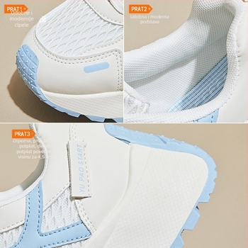 Ženske tenisice stil dad shoes, gornji dio PU+mesh, peta 3–5 cm, kopčanje s prednjim vezivanjem, gumeni đon