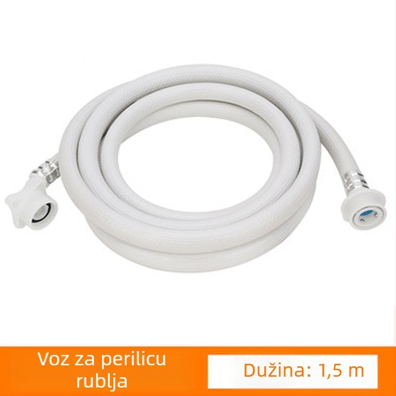 Produžni dovod vodene cijevi za perilicu – eksplozijski otporan, debeli PVC, spoj od nehrđajućeg čelika, okretna instalacija, model Xyj077, branda SY