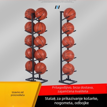 Stalak za lopte za košarku, nogomet i odbojku — čelična konstrukcija, 6 kg, Conant brend, licencirana privatna etiketa.