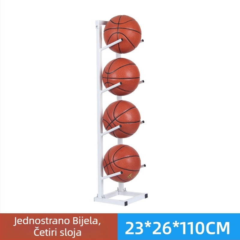 Stalak za lopte za košarku, nogomet i odbojku — čelična konstrukcija, 6 kg, Conant brend, licencirana privatna etiketa.