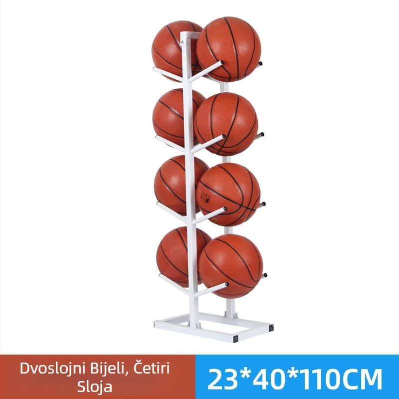 Stalak za lopte za košarku, nogomet i odbojku — čelična konstrukcija, 6 kg, Conant brend, licencirana privatna etiketa.